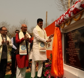 Foundation stone of 150 seats Boys' hostel