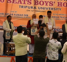 Foundation stone of 150 seats Boys' hostel