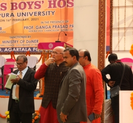 Foundation stone of 150 seats Boys' hostel