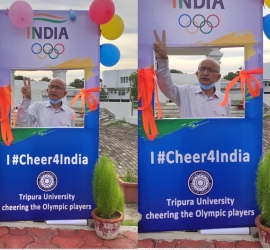 Opening of selfie point for #cheer4India for Tokyo Olympics 2020