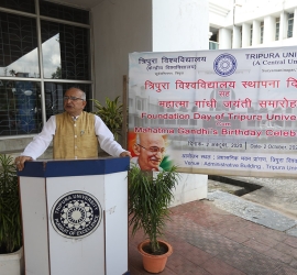 Foundation Day of Tripura University and Mahatma Gandhi's Birthday Celebration